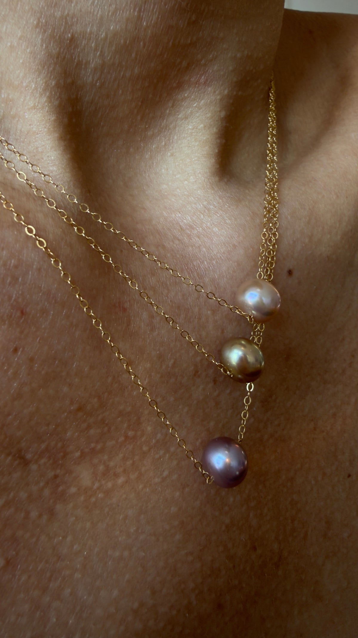 Duas – Kette mit zwei Süßwasserperlen, 14K Gold Filled